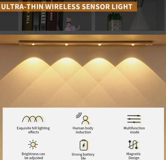 LED PIR Motion Sensor Cabinet  With USB Rechargeble Shoppingstore25
