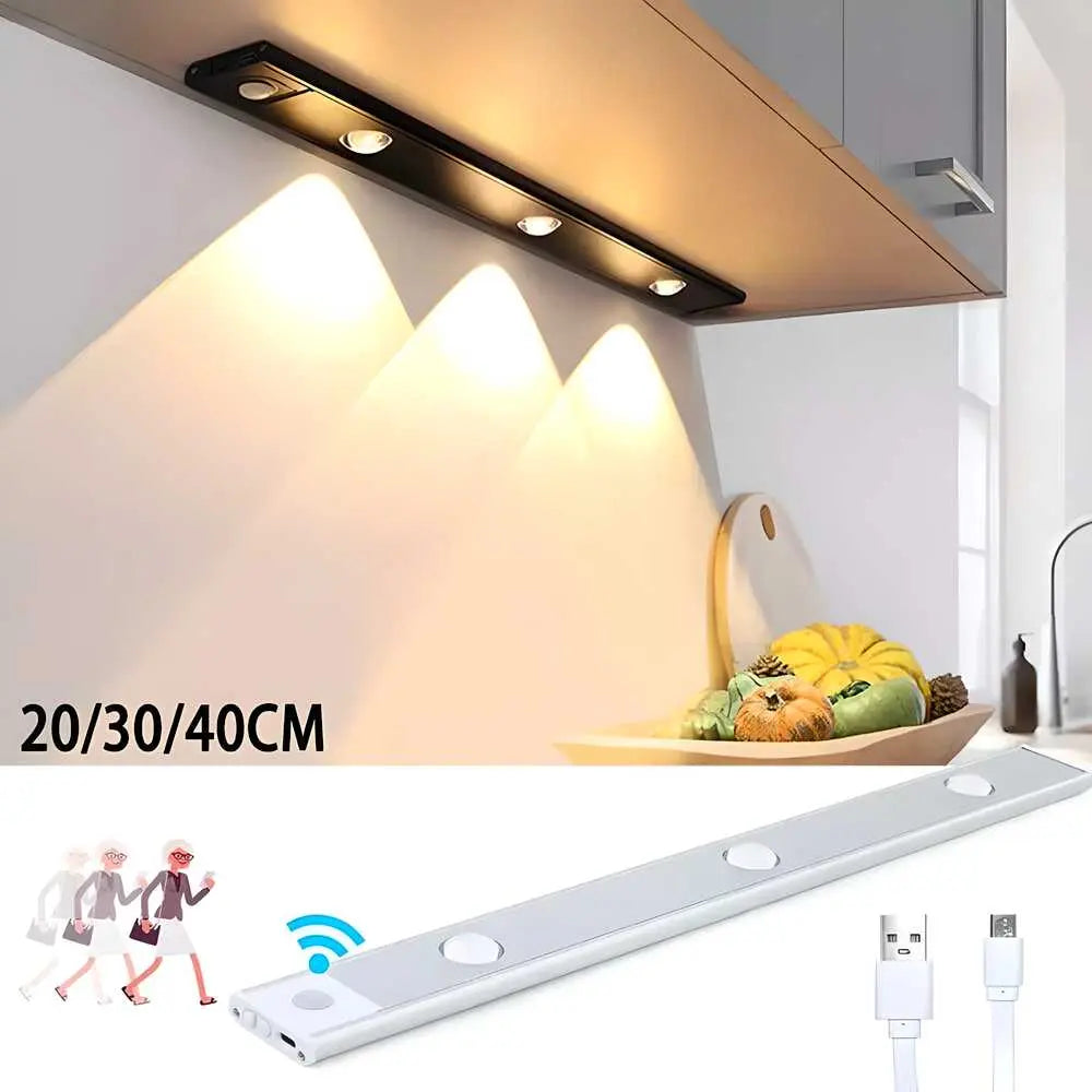 LED PIR Motion Sensor Cabinet  With USB Rechargeble Shoppingstore25