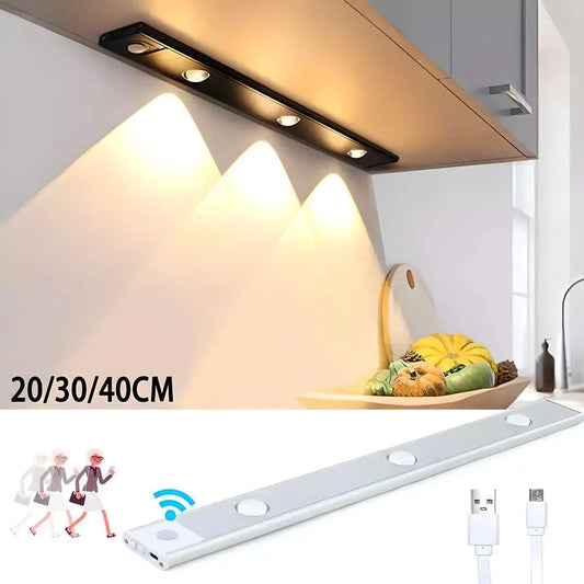 LED PIR Motion Sensor Cabinet  With USB Rechargeble Shoppingstore25